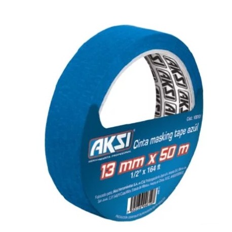 Cinta masking tape 1/2″x50m para pintor Azul 109111 Aksi