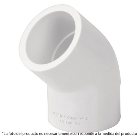 Codo 45° de PVC 2′