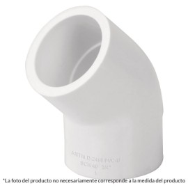 Codo 45° de PVC 1-1/2′