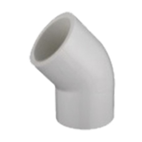 Codo pvc hidraulico c40 45° 032mm 11/4 g