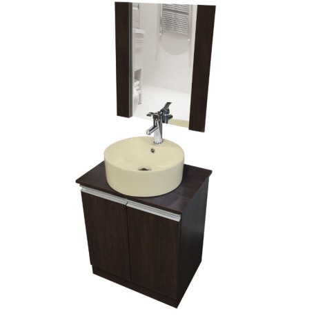 Combo Lavabo Dozza Beige Acabado Tabaco Con Kit21 10004 ABMO1912