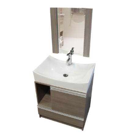 Combo Lavabo Misurina Acabado Ceniza Con Kit-21 10532 ABMO1844