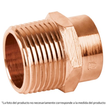 Conector de cobre, rosca exterior 1-1/2′ Cod. 48896