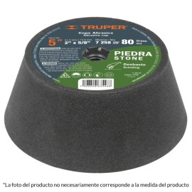 Copa desbaste, 5′, 14 mm, grano 60 para piedra Cod. 13793